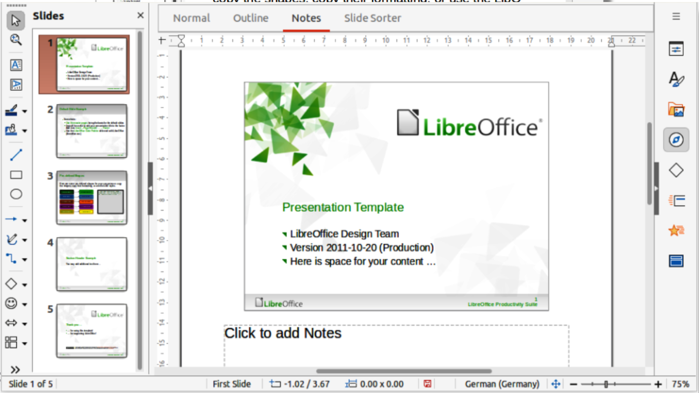 Декстопна програма LibreOffice Impress
