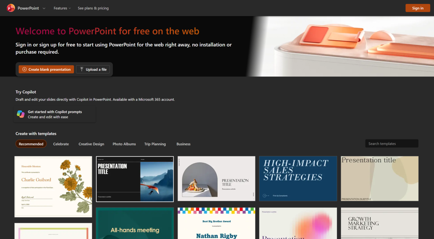програма для презентацій Microsoft PowerPoint