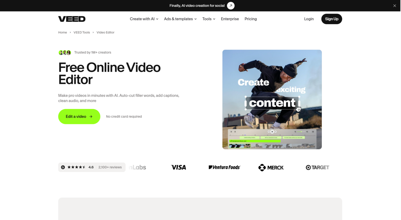 Редактор відео VEED.io
