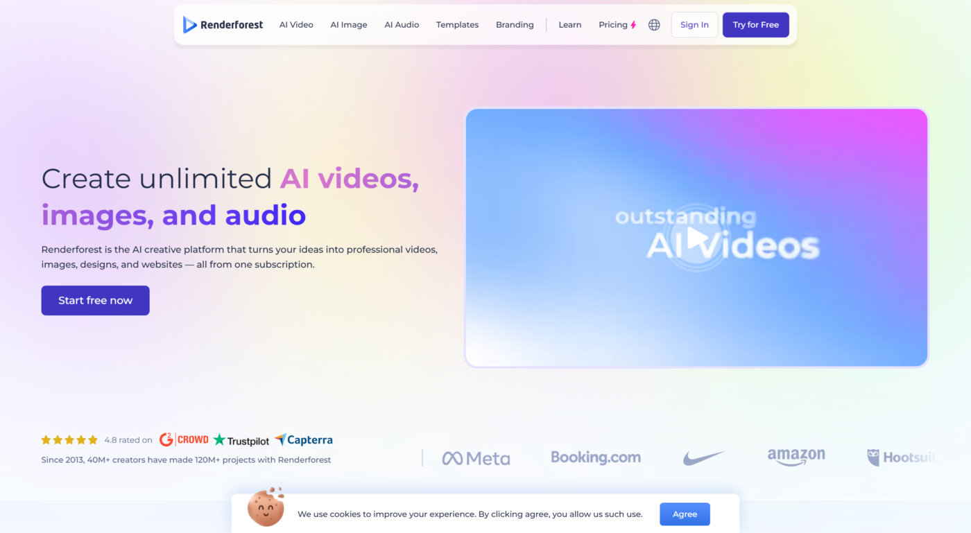 Відеоредактор Renderforest